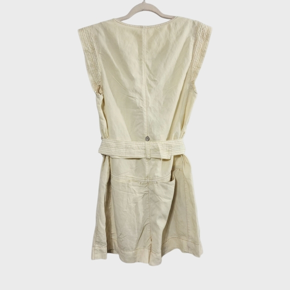 NWOT Anthropologie Pilcro Belted V-Neck Romper - Picture 7 of 8